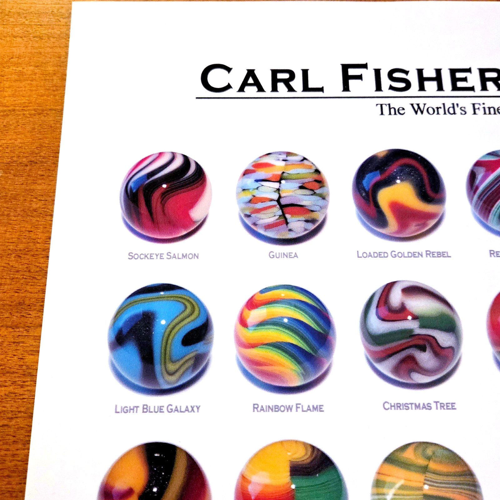 Carl Fisher 2025 Marbles Poster Contemporary Marble Artist Peltier Christensen