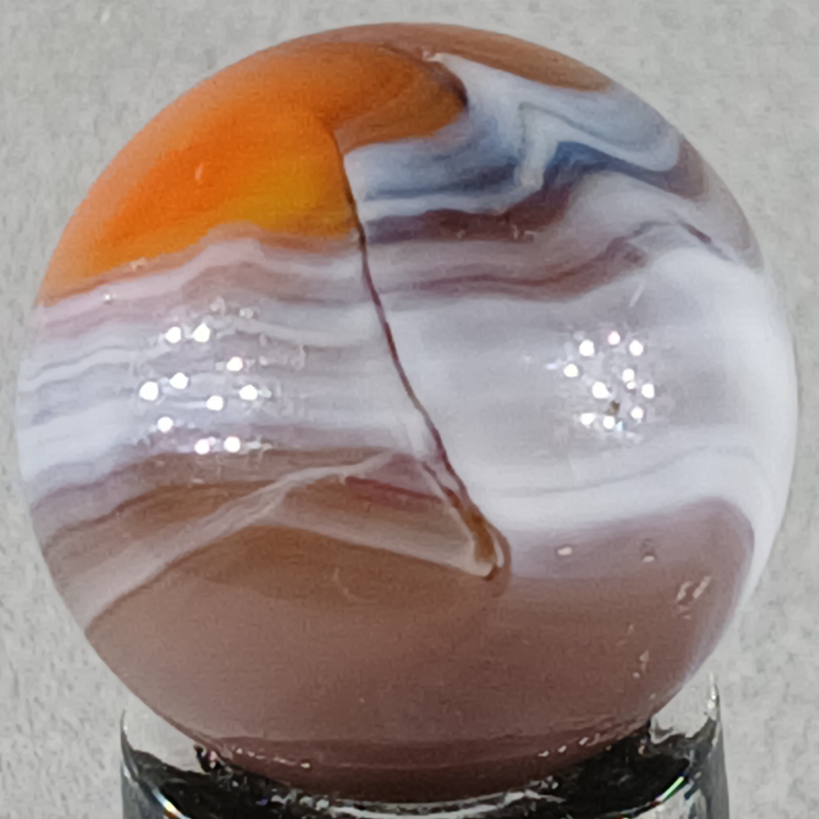 Vintage Vitro Exotic Conqueror Marble .63 Inches Near-Mint Condition