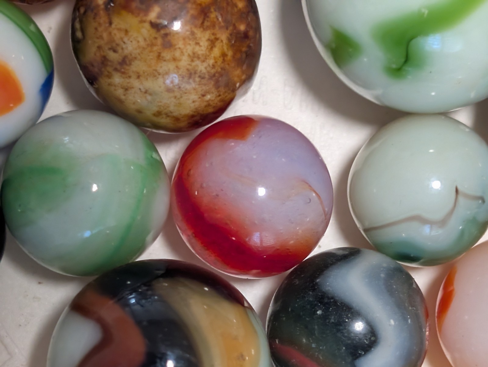 #5 Collectable Mint- Excellent Vintage Mixed Beautiful Marbles, 1930’S-1960’S