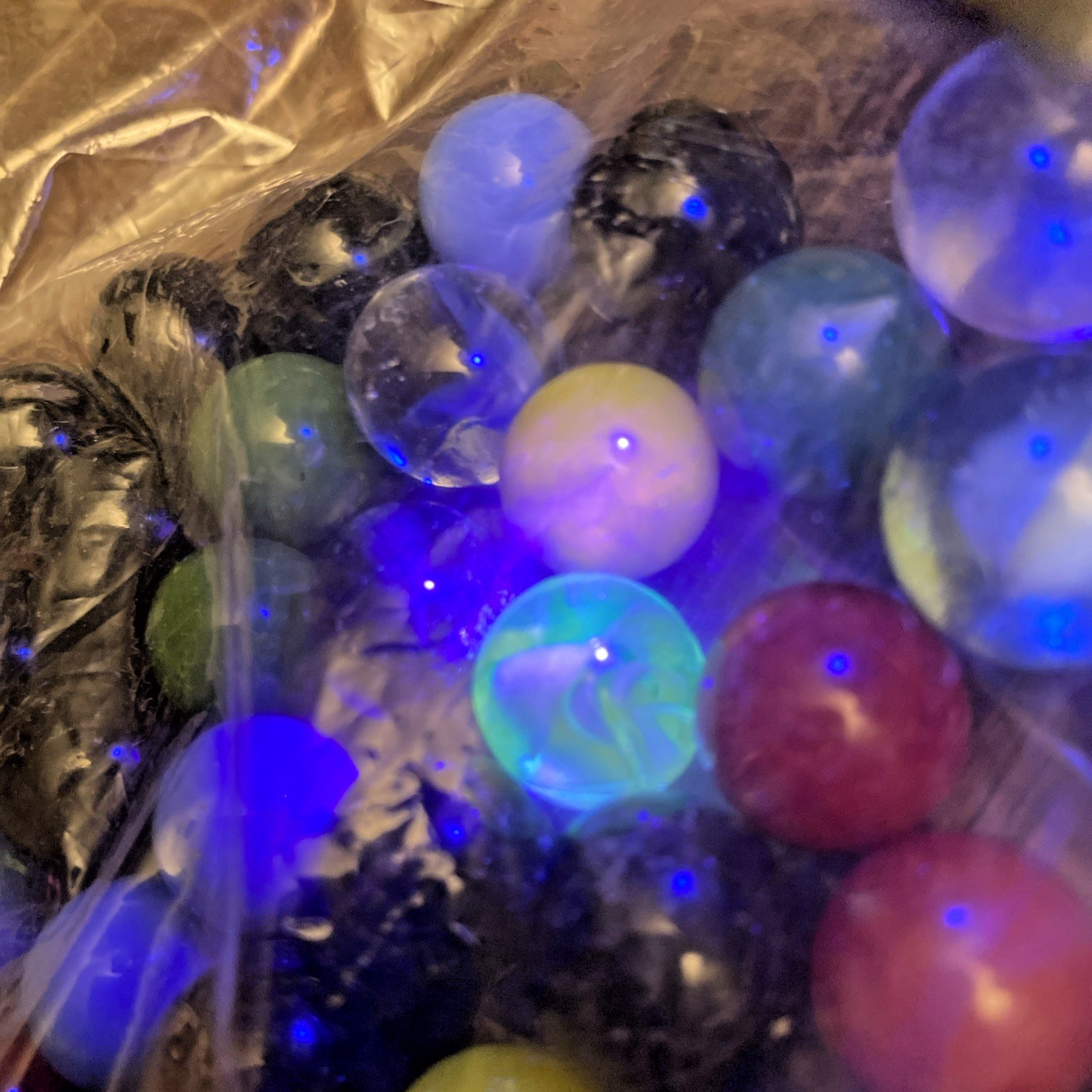 79 Assorted Vintage Random Glass Marbles Swirl Patterns 1 radioactive! WYSIWYG