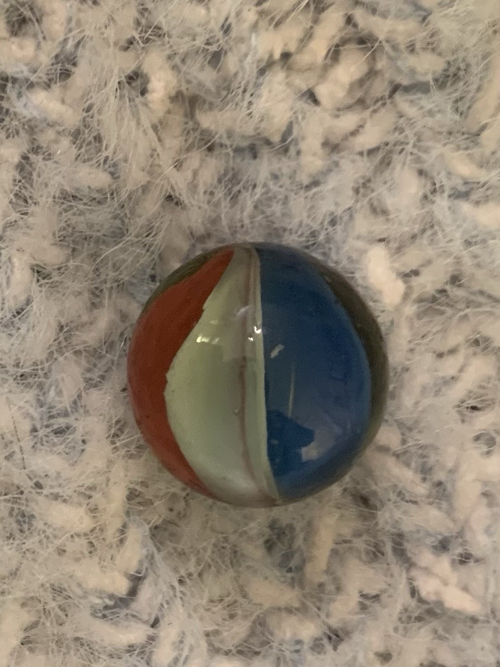 Vitro Red White Blue Five Vane Cat’s Eye Marble