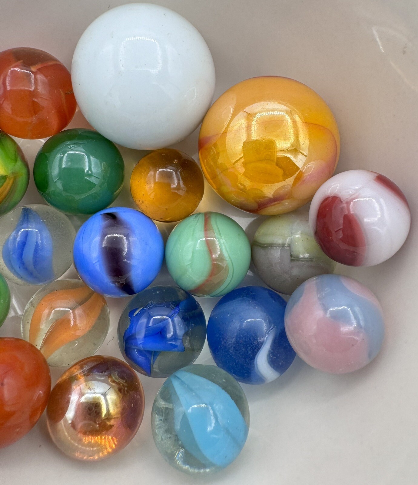 Vintage Marble Lot Of MARBLES UV Reactive Cadmium Uranium Lot #50