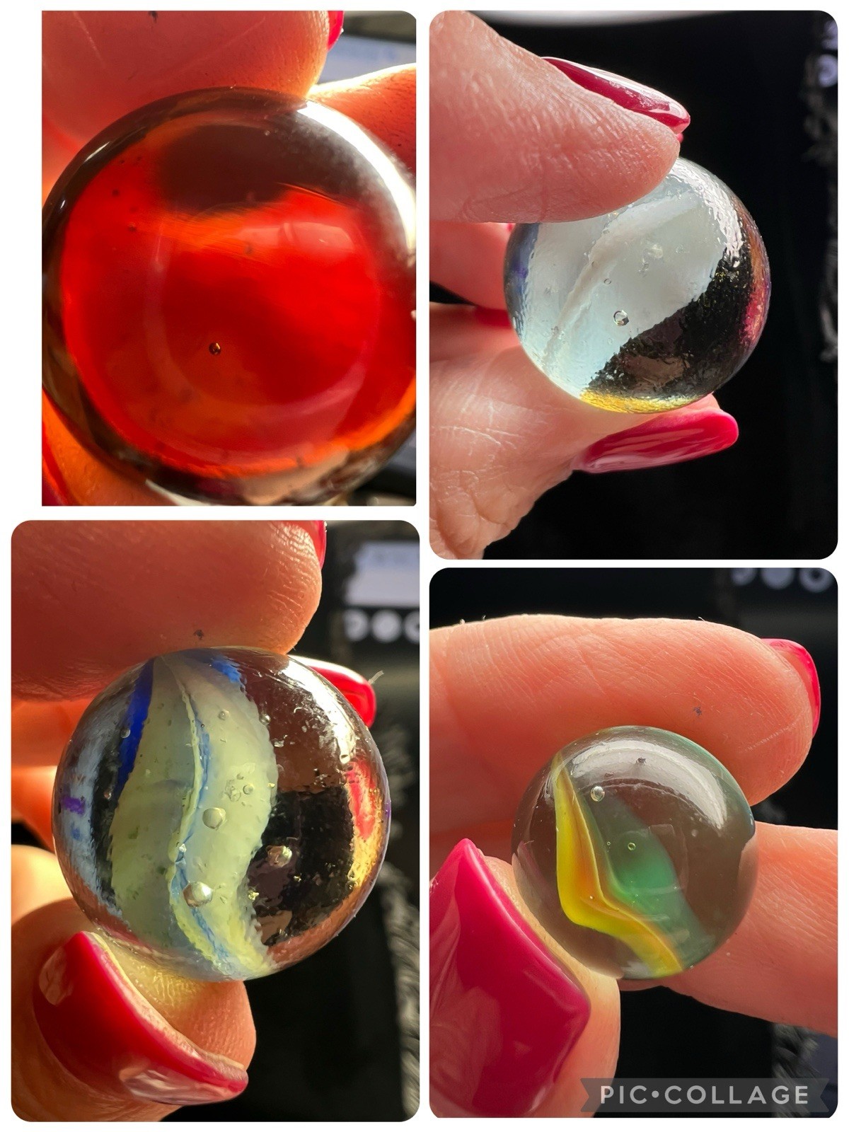 397 Lot Vintage Marbles Includes Cat Eyes/iridescent/blue/green/white marbles