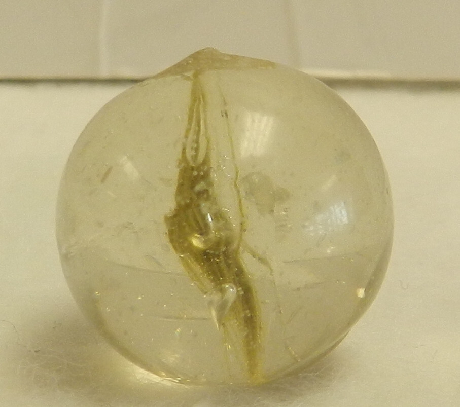 #19323m Unique German Handmade Naked Swirl Marble With 1 Peice of Mica