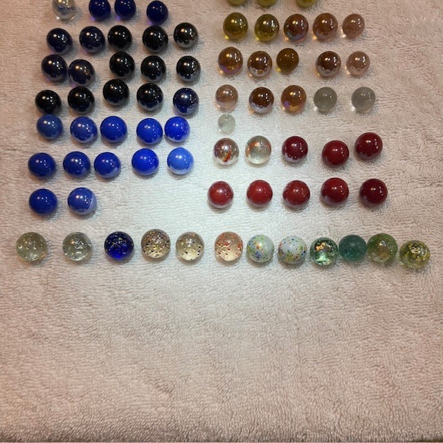 Lot of 121 Vintage Marbles