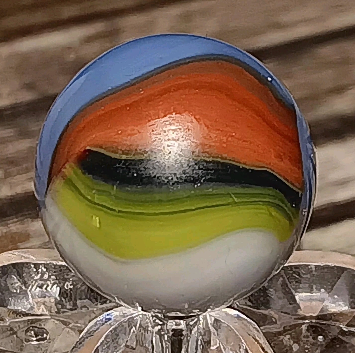 Peltier Glass Rainbo Marble. .58″ Mint. Kokomo Vibes. Insane Color Combo