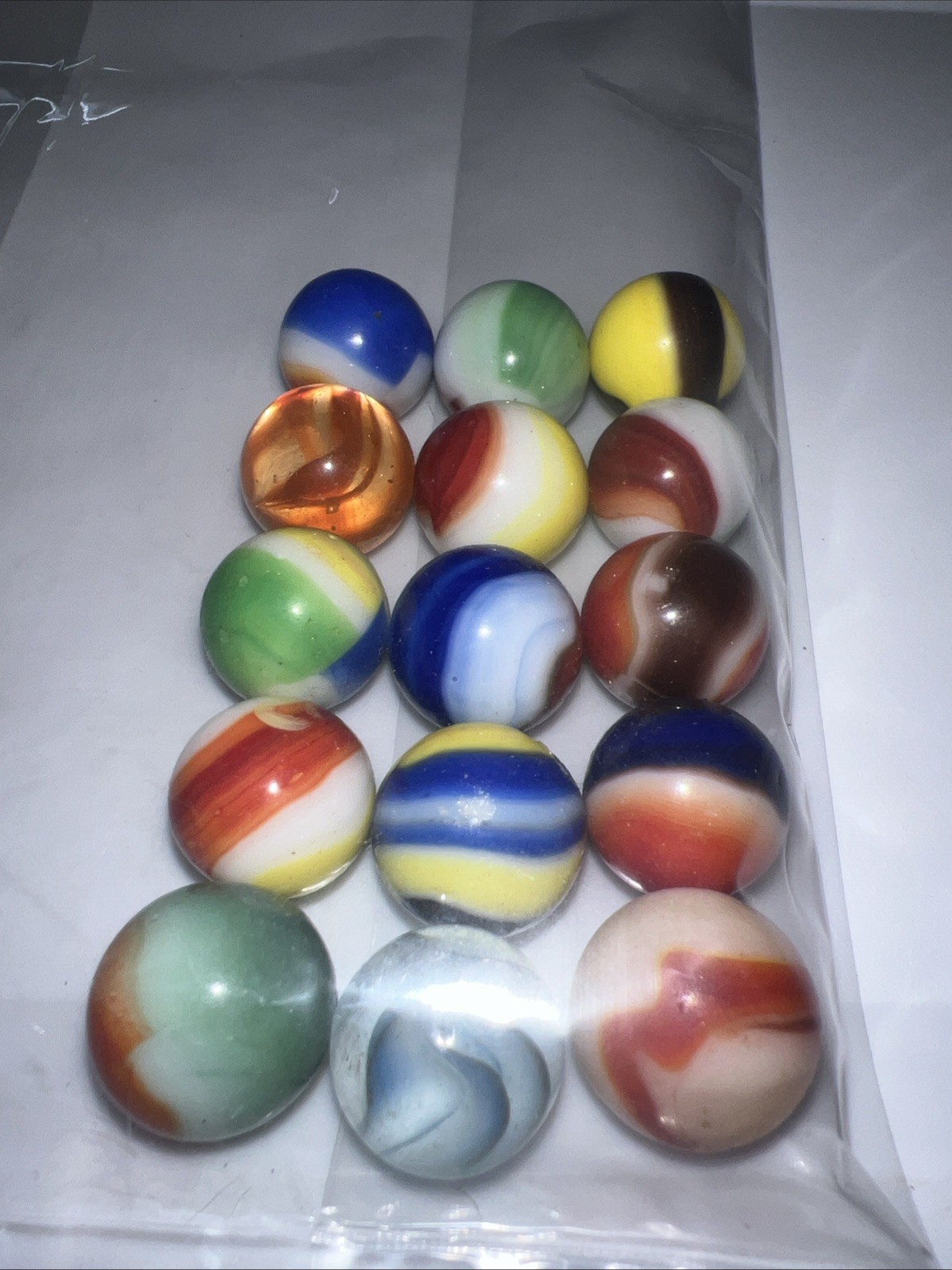 15 Super Nice Old Vintage Marbles, 13.5mm (+r-) M/ NM
