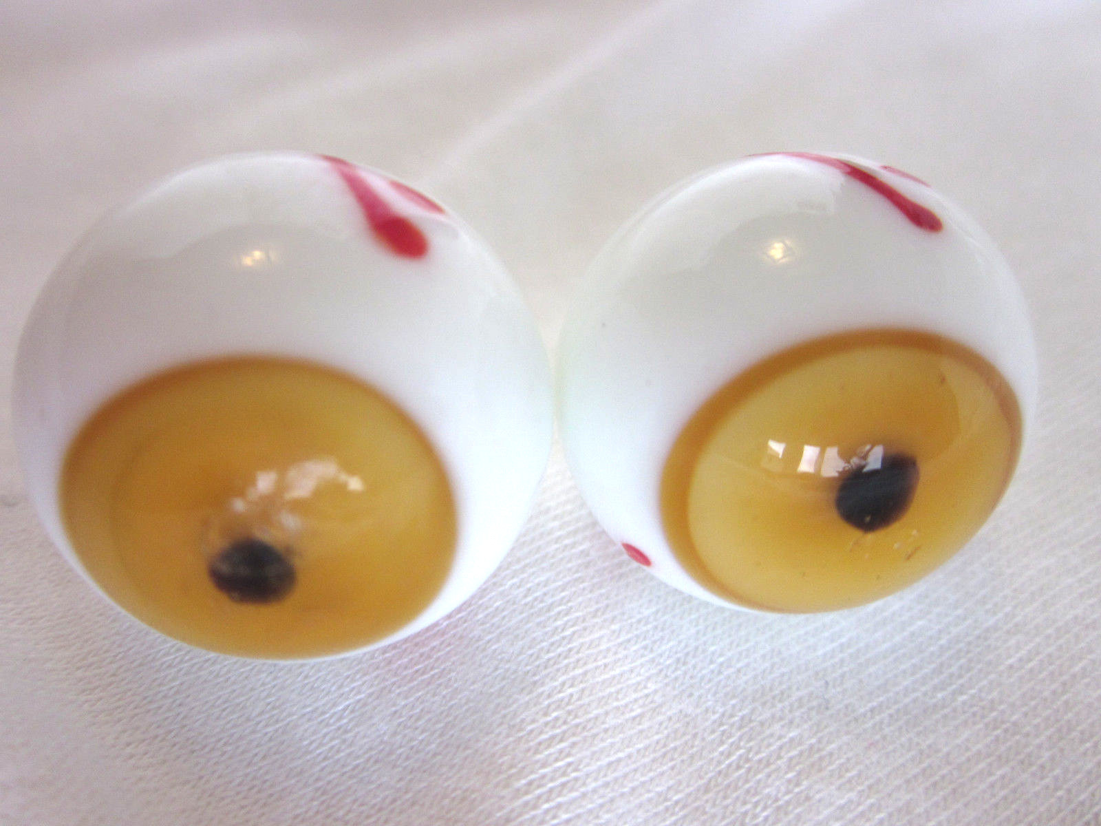 (2) EYEBALL Marbles eyes (blue or brown) Handmade art glass ball 3/4″