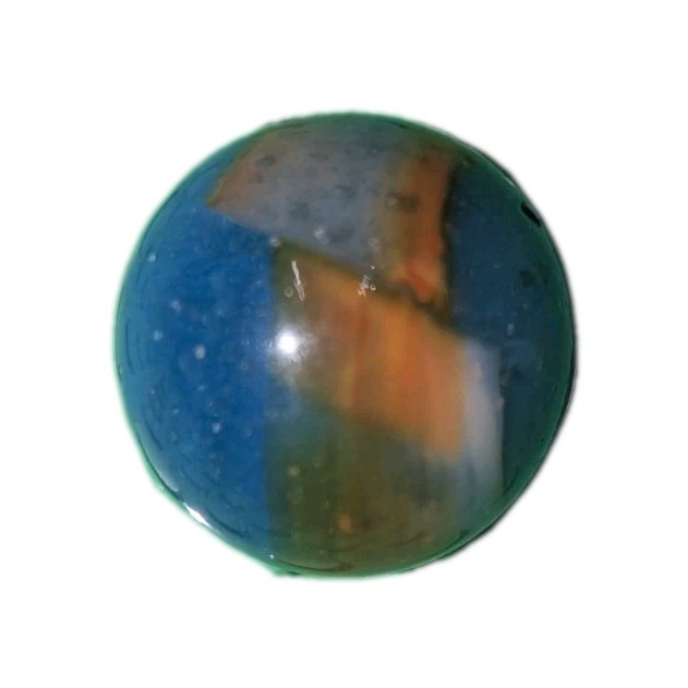 Vintage Marble: 5/8 Peltier Translucent Blue Bubbles Base Rainbo Kokomo?