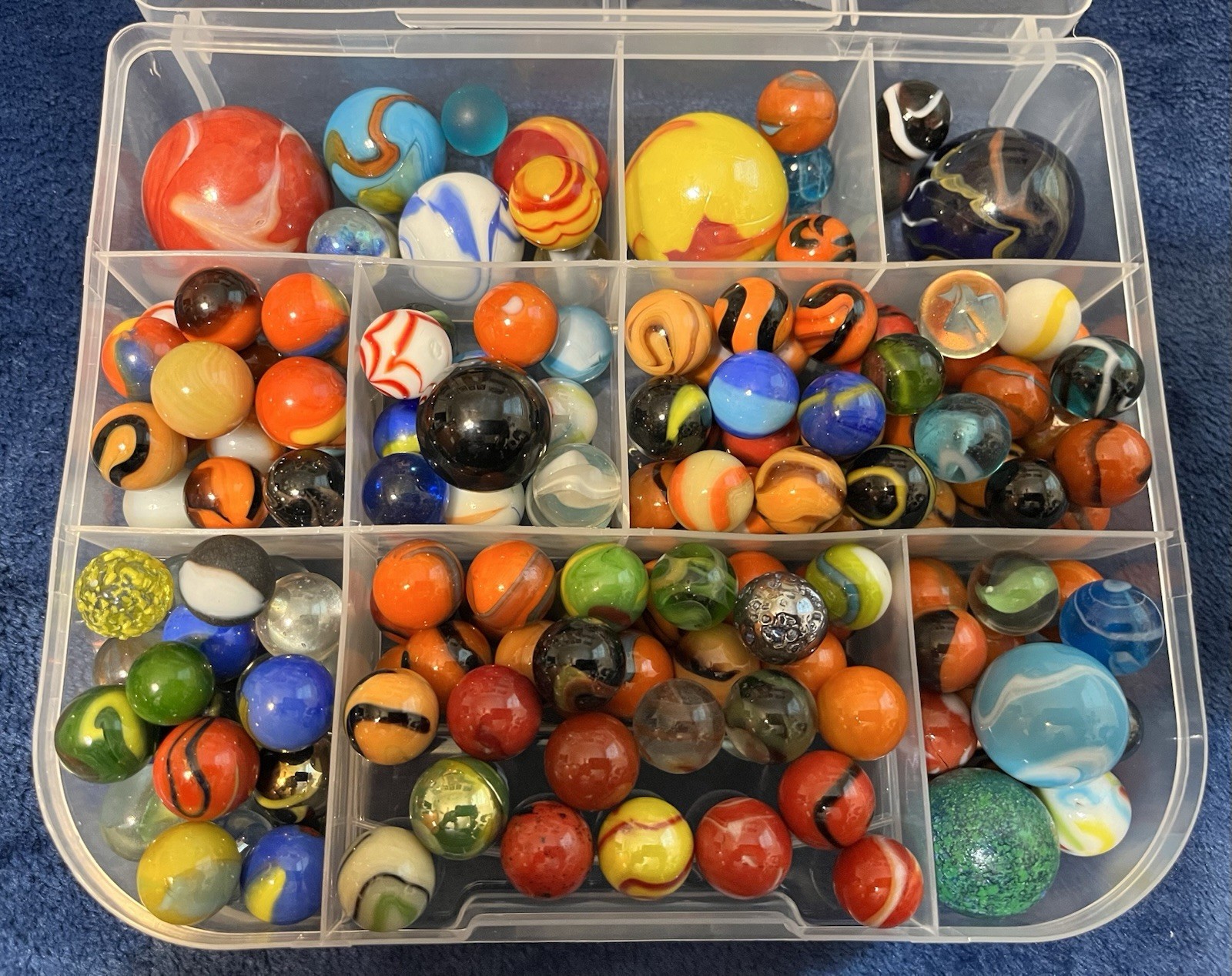Marble Collection With Case From Estate Sale Two And A Half Pounds Fast Shipping