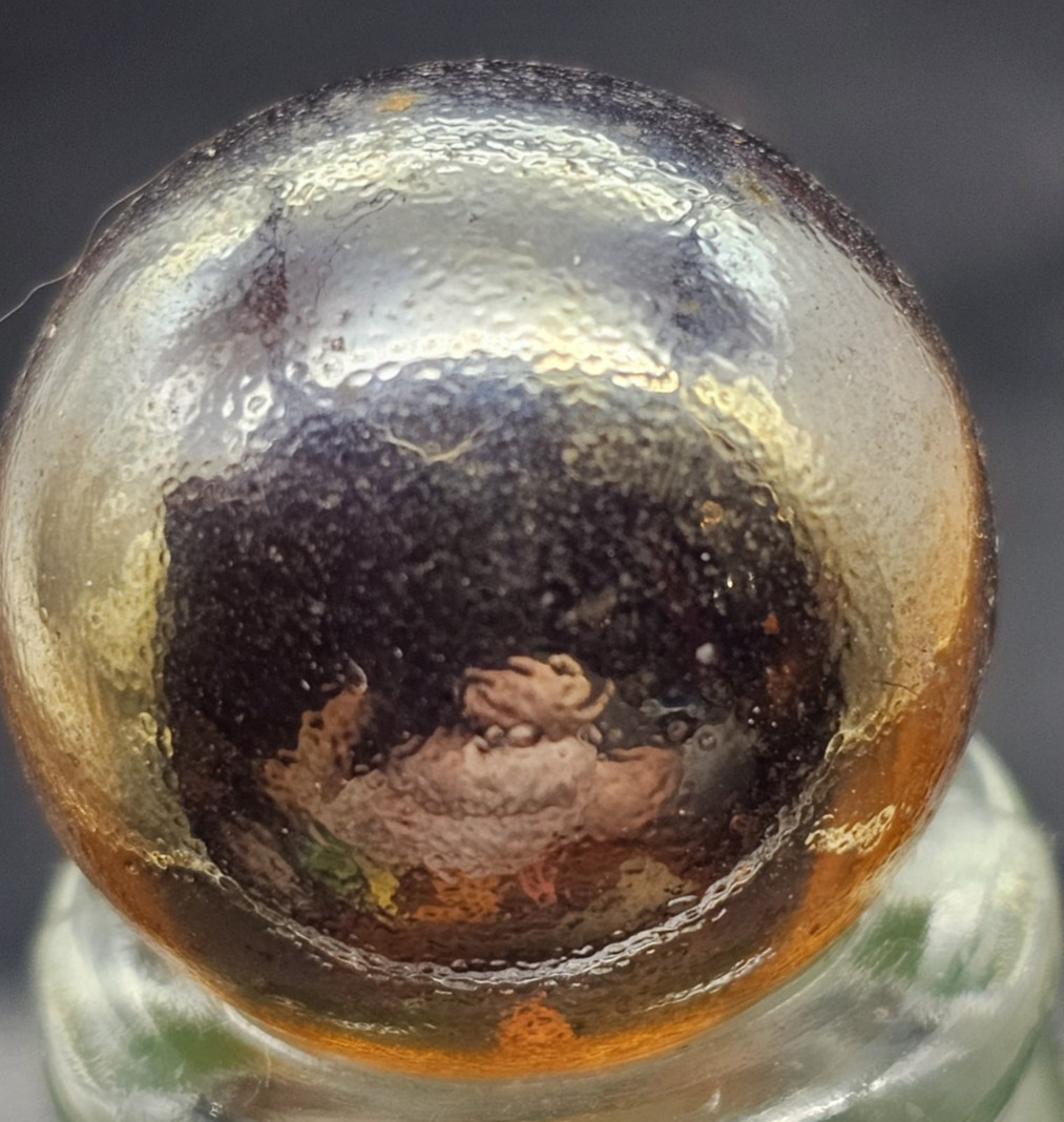 25mm Amber Clearie Slick Metallic Iridescent Shooter Marble