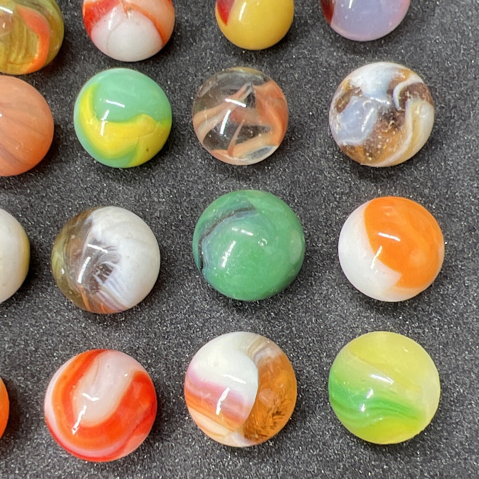 Vintage Akro Agate Peltier Christensen Glass Swirl Marble (30 Lot) Great Lot!