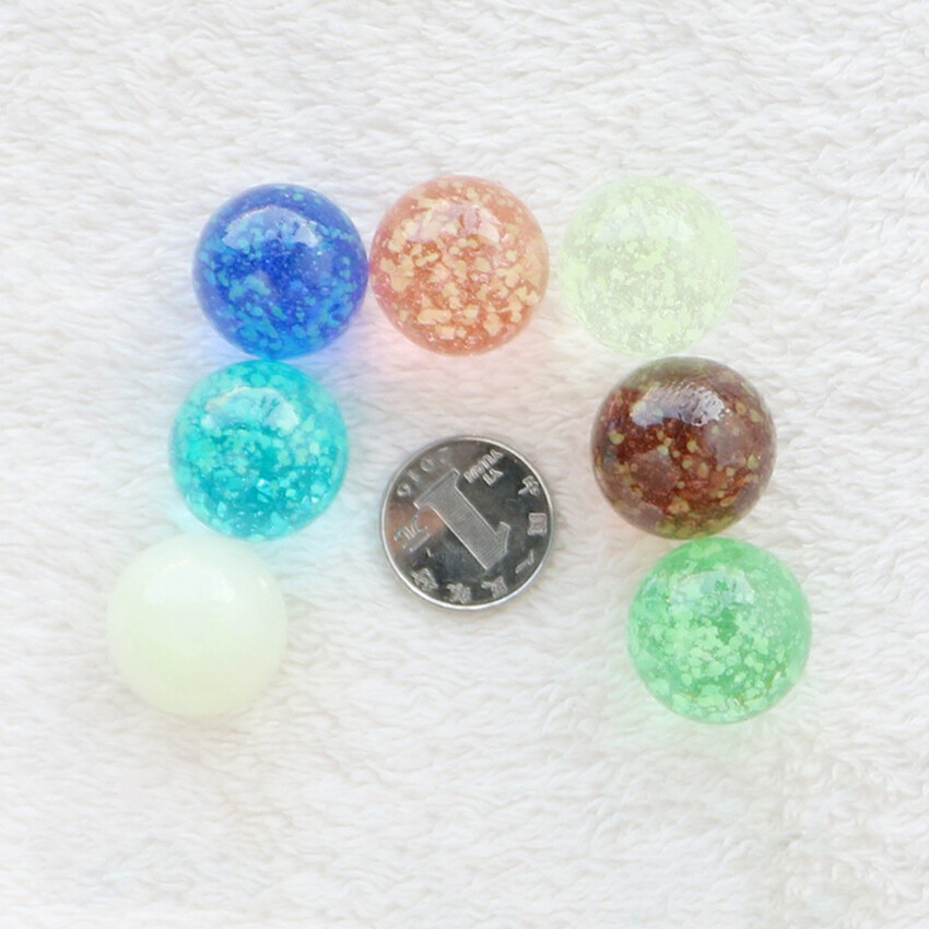 25mm Glow-In-The-Dark Glass Balls Night Pearls Marbles Vase Fish Tank Decoration
