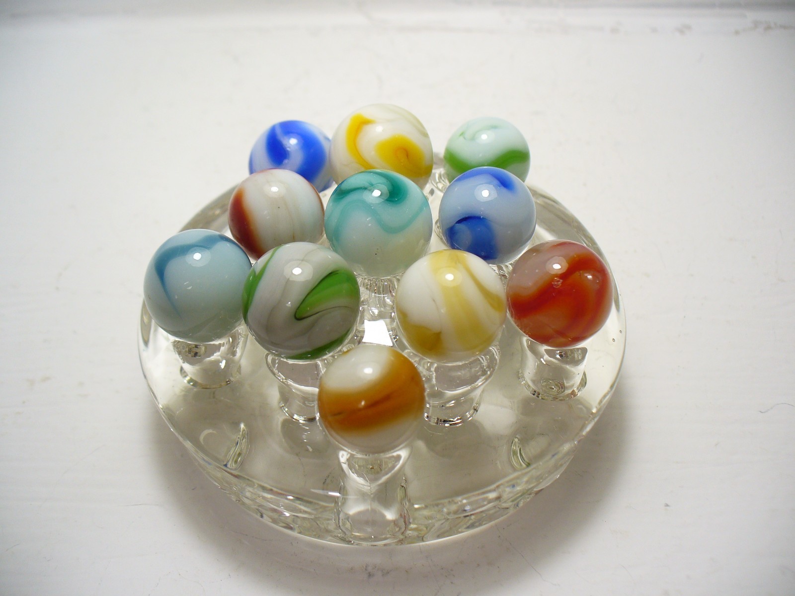 #1104 Marbles 11 pcs. Vintage West Virginia Swirls Alley, Champion