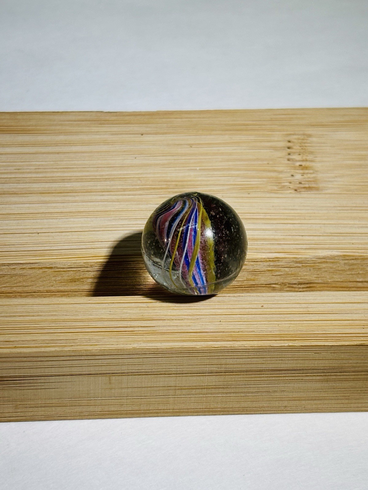 Vintage German Divided Solid Core Swirl Marble Shooter Size 20.5mm .80” NM NICE!