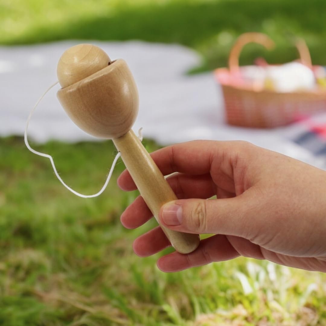 Traditional Natural Wooden Cup & Ball Toy