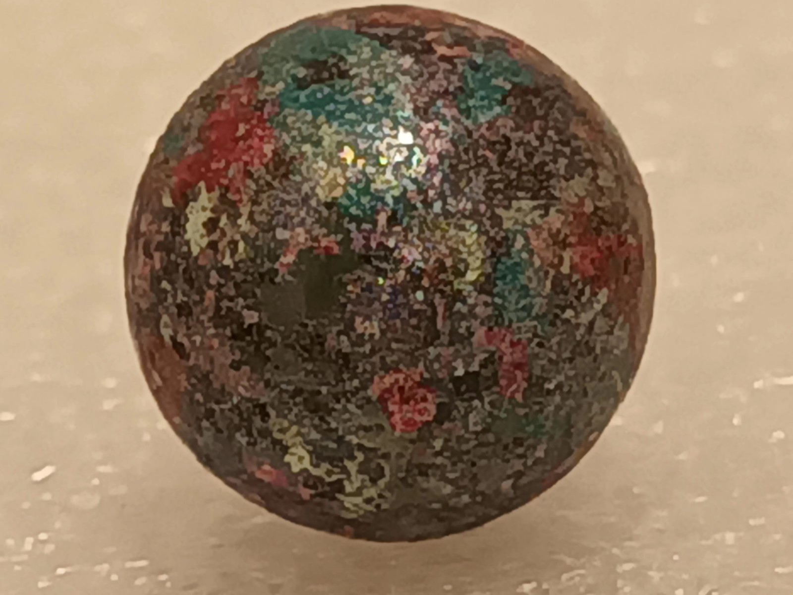 Unique and Beautiful Saturn Design Collectible Handmade Hand Painted Art Marble