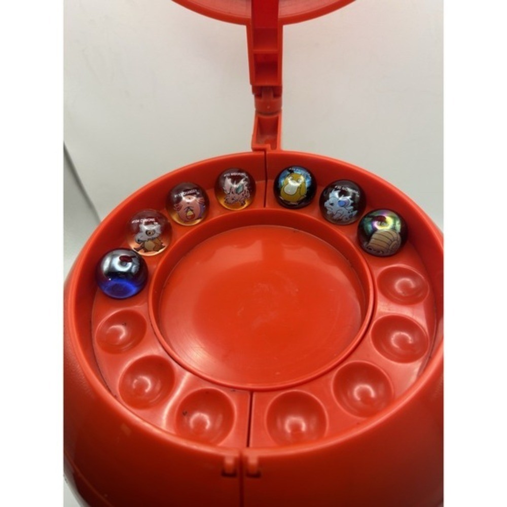 Vintage 1999 Pokemon Collector Marbles Pokeball Carrying Case & Marbles
