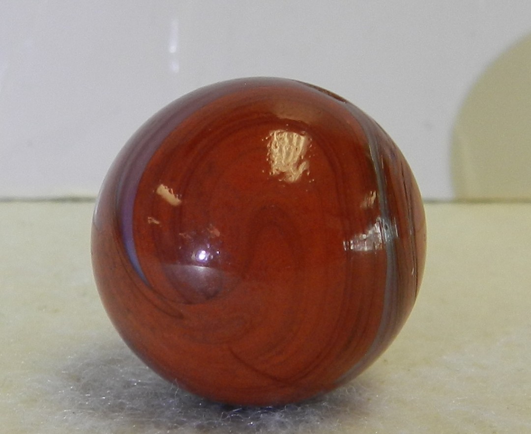 #20952m *Wet Mint* Large .84 Inches M.F. Christensen Brick Shooter Marble