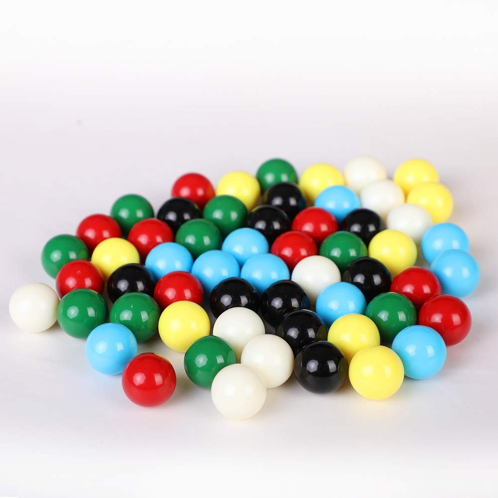 Laviesto 9/16inch Game Replacement Marbles Balls,60pcs Solid Color Acrylic Ba…