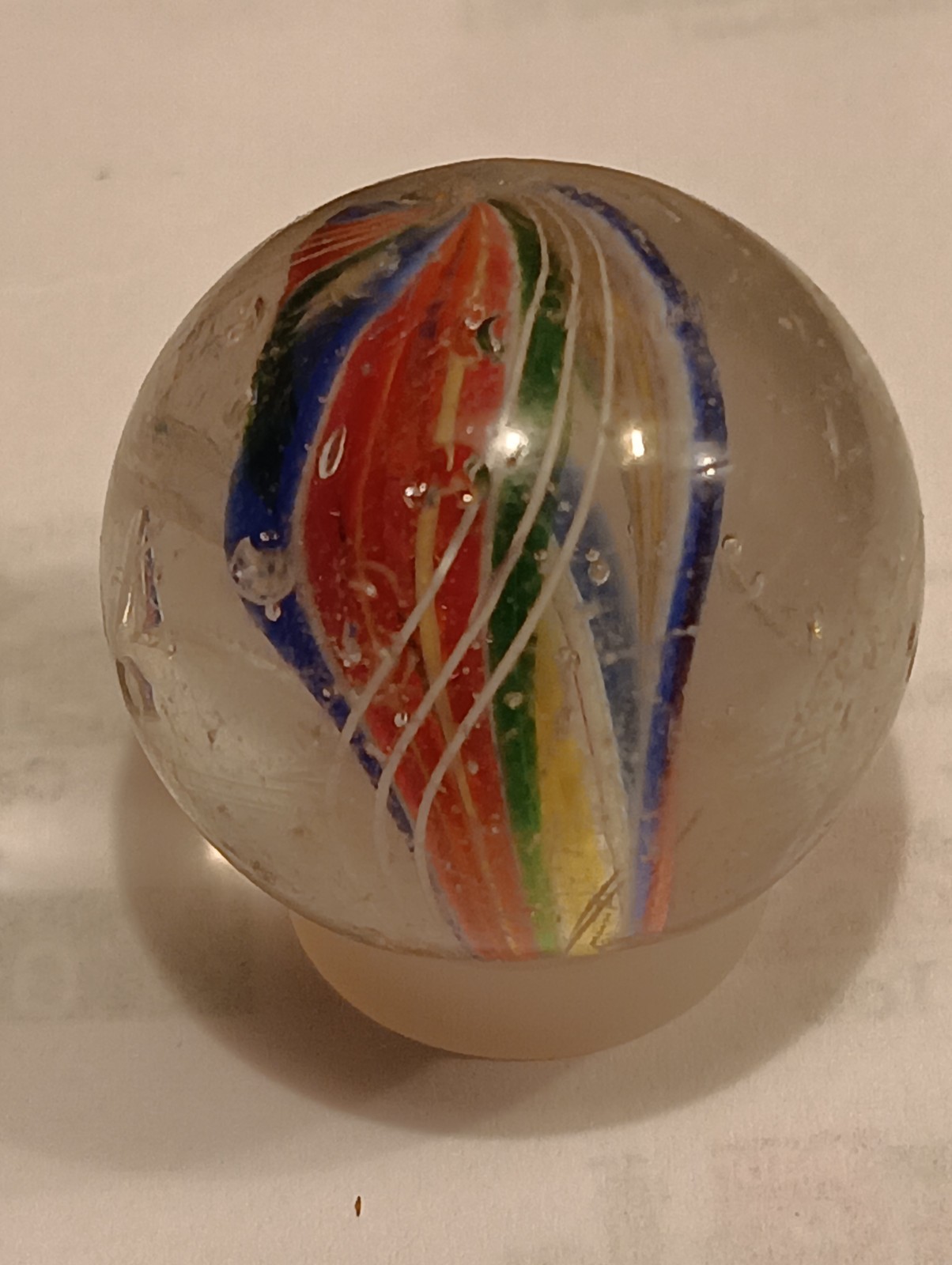 Gernan Divided Core 3 Band Core Marble. Size 1 And3/64 Inches.