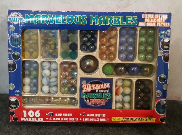 Marvelous Marbles 106 Marbles Jumbo Shooter Game Book Facts & History No.3717