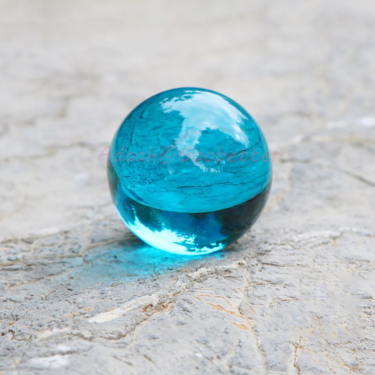 13.5-100mm Lake Blue Crystal Glass Ball Glass Beads Marbles Kids Toy Game Decor
