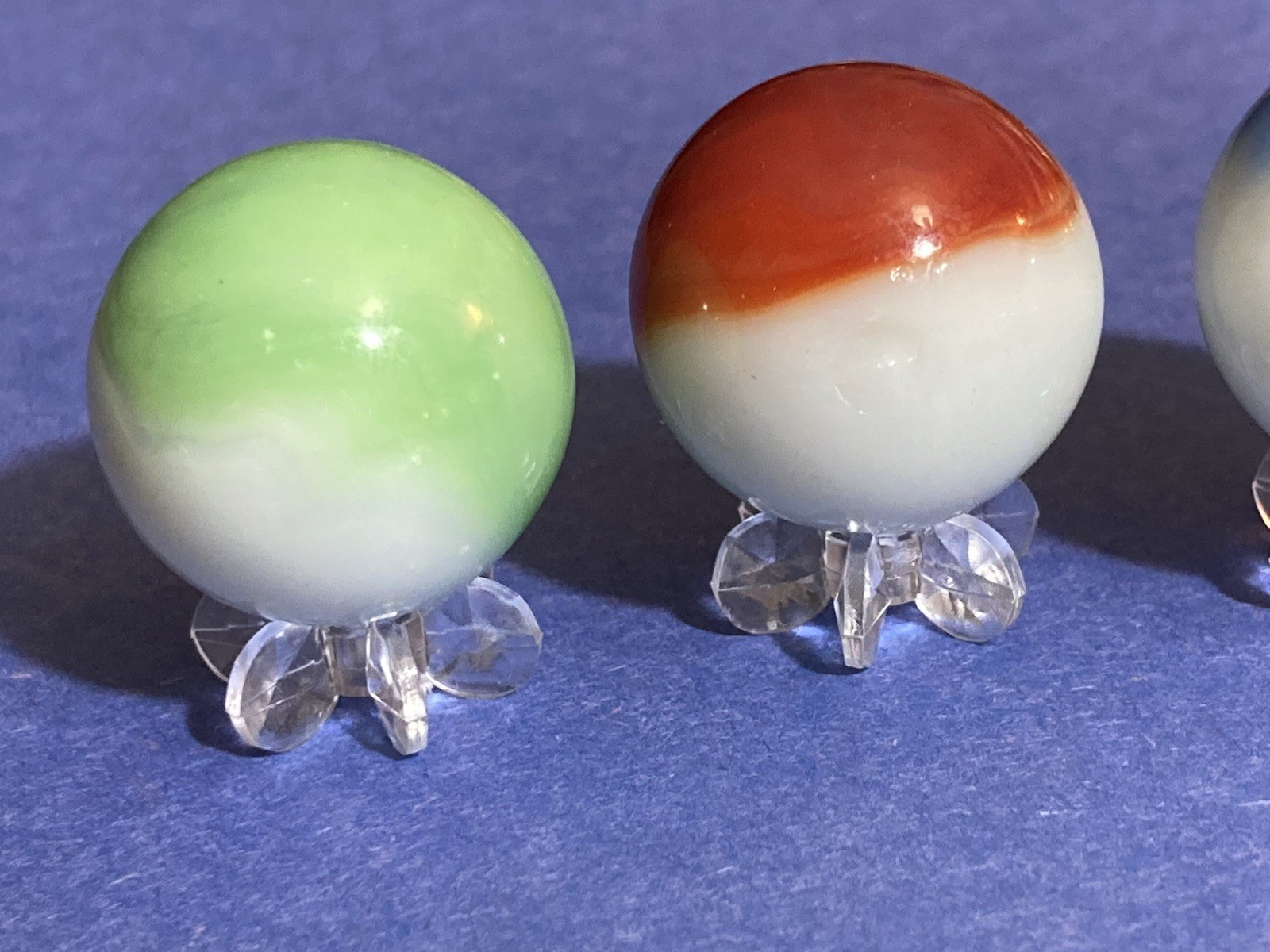 Vitro Agate Akro Agate Marble King (3)pcs Lot .96”-.97”