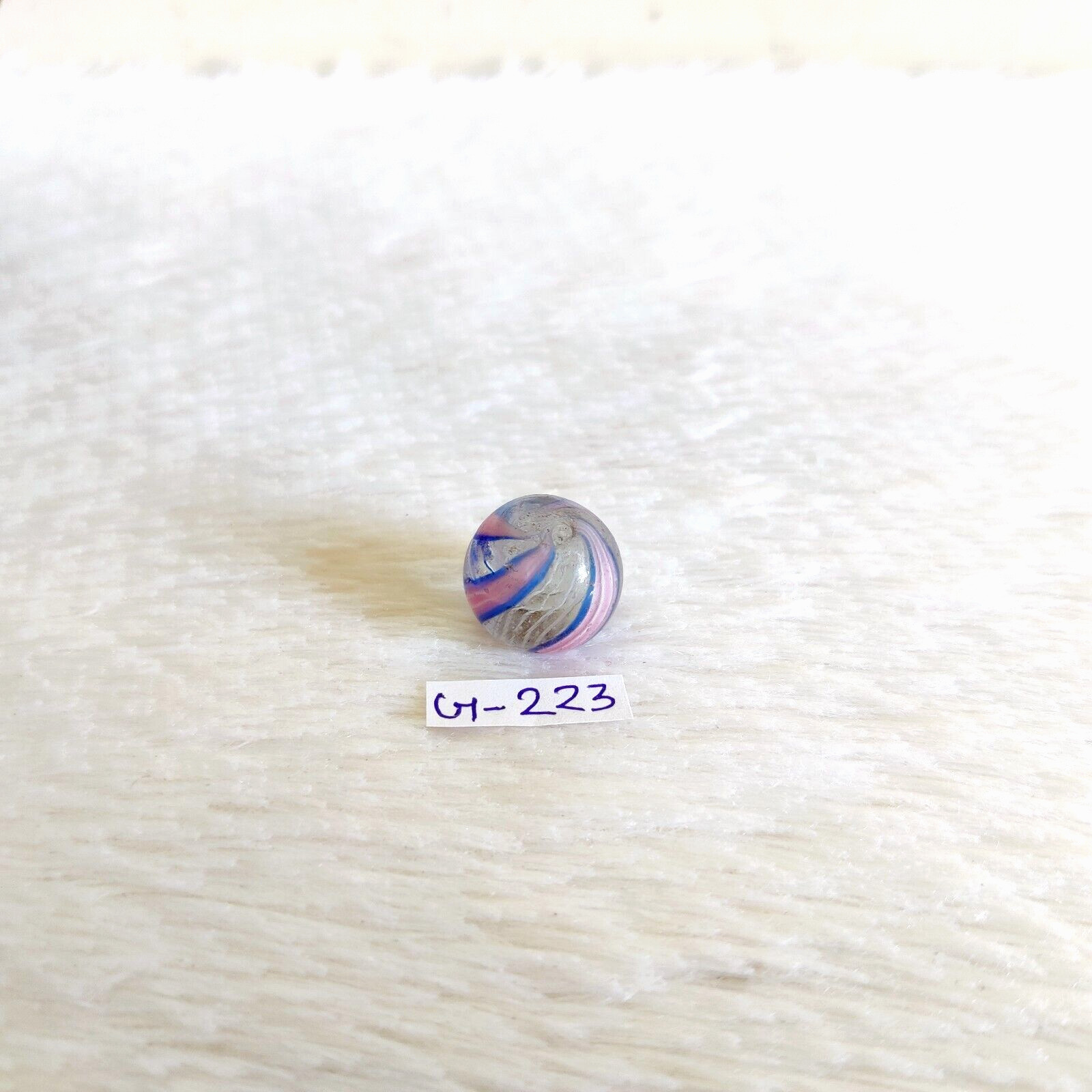 Vintage Original Handmade Divided Swirl Colorful Glass Marble Rare GL57