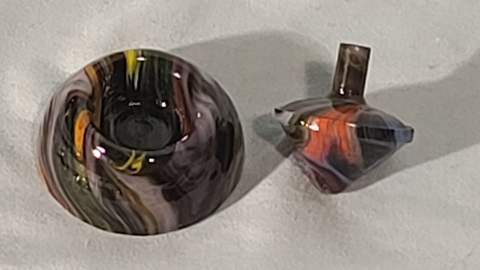 ANDY DAVIS, Glass Art Spinning Top & Base, Encore Run (?), #089B