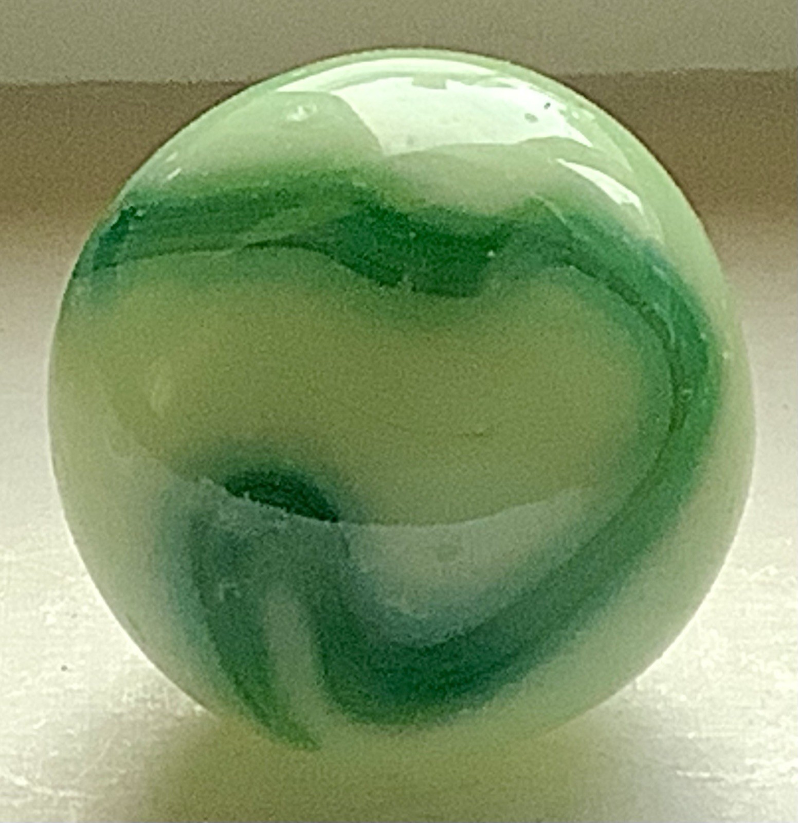 UV Active Ravenswood? Swirl Marble 5/8” Green On Yellowish White