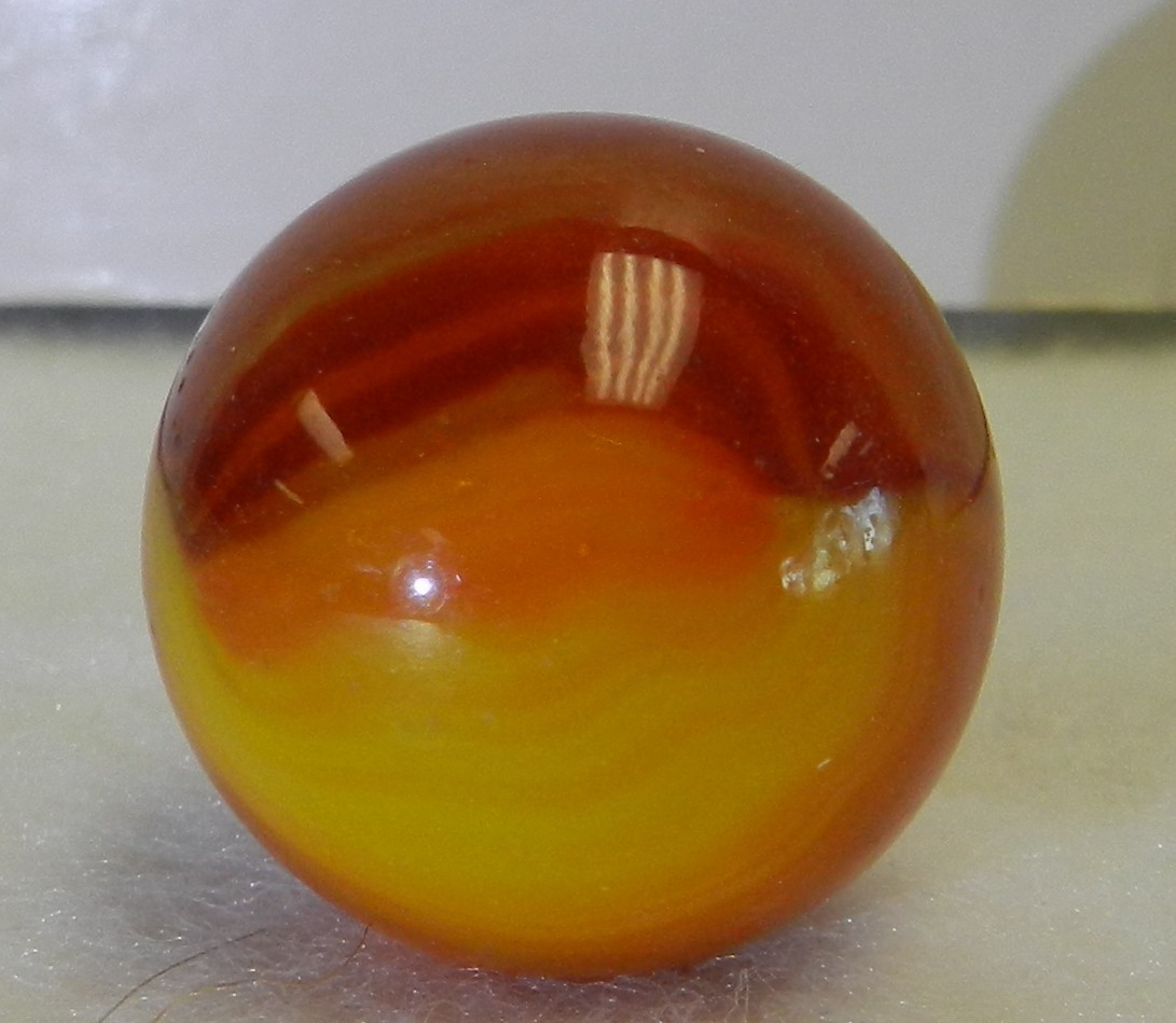#20411m Vintage Peltier Glass Windshield Shooter Marble .81 Inches Mint Minus
