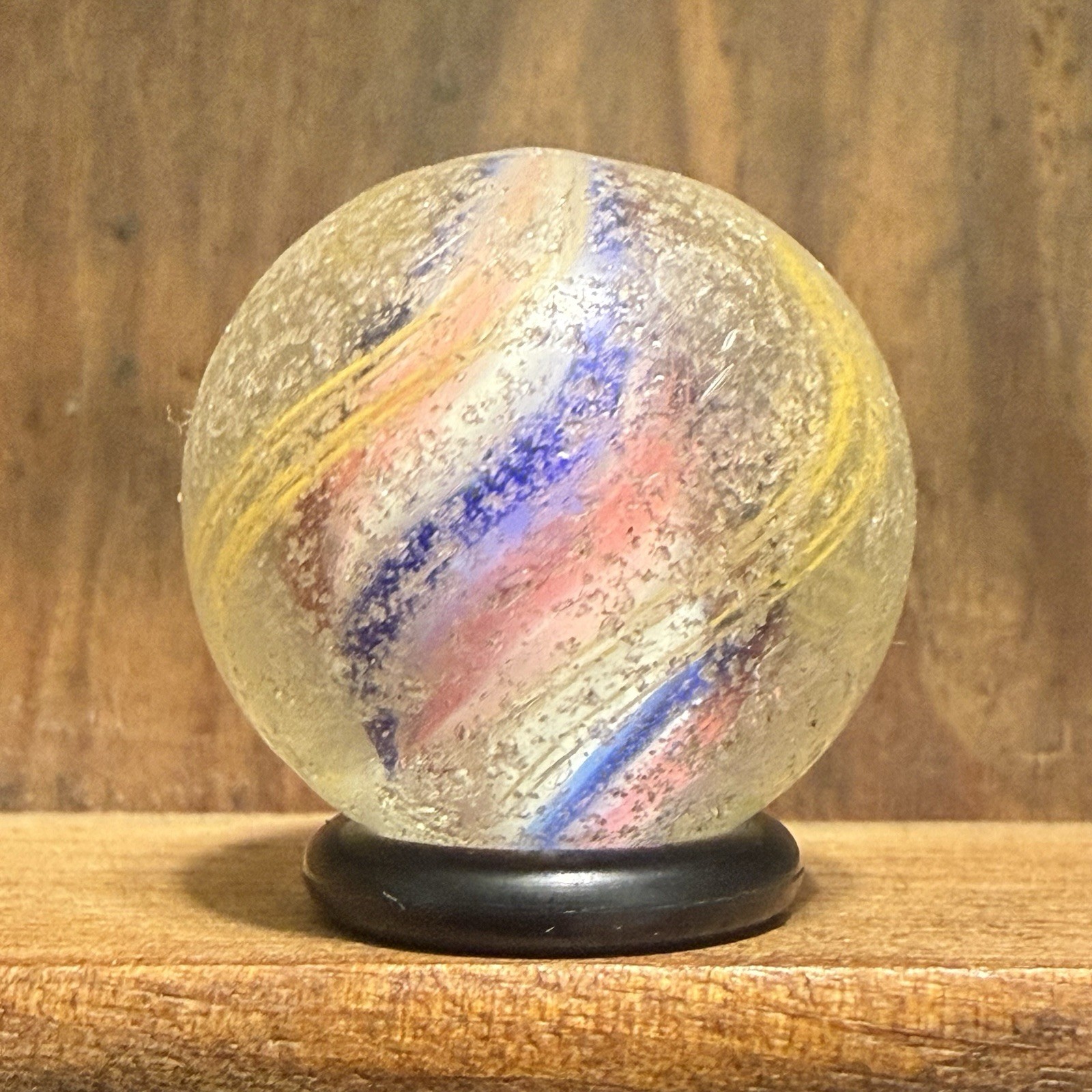 Antique German Handmade Solid Core Marble 13/16” Good(-) | 275