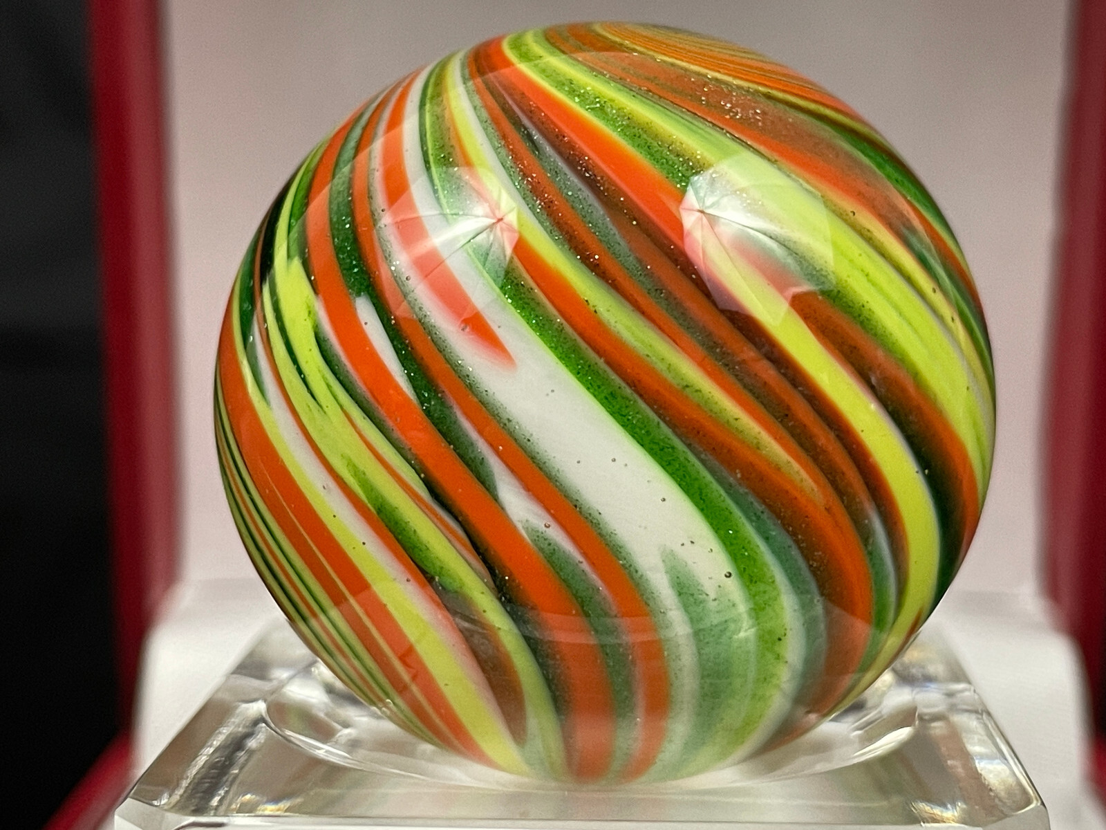 Rick Davis Glass Art Marble 1.48″ Signed #25