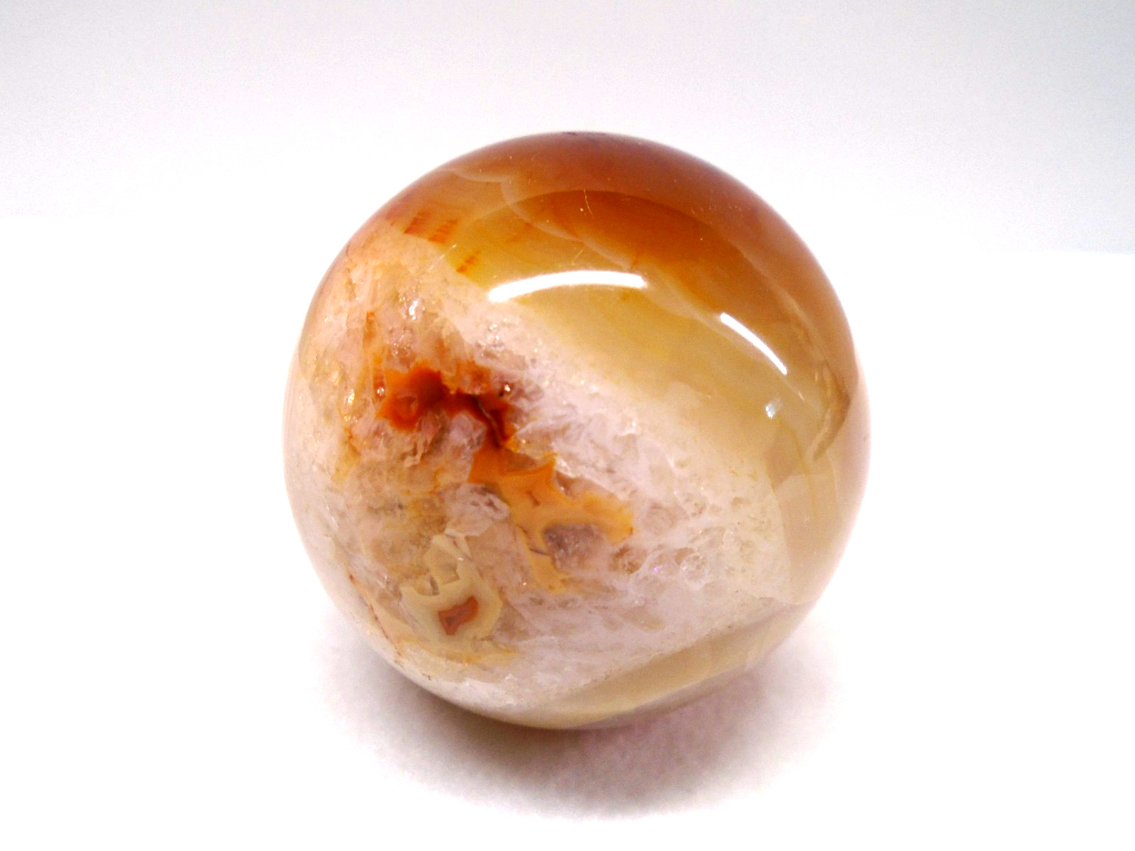 (1) LARGE AGATE NATURAL STONE POLISHED MARBLE/SPHERE! 2.02 inches! VERY NICE!