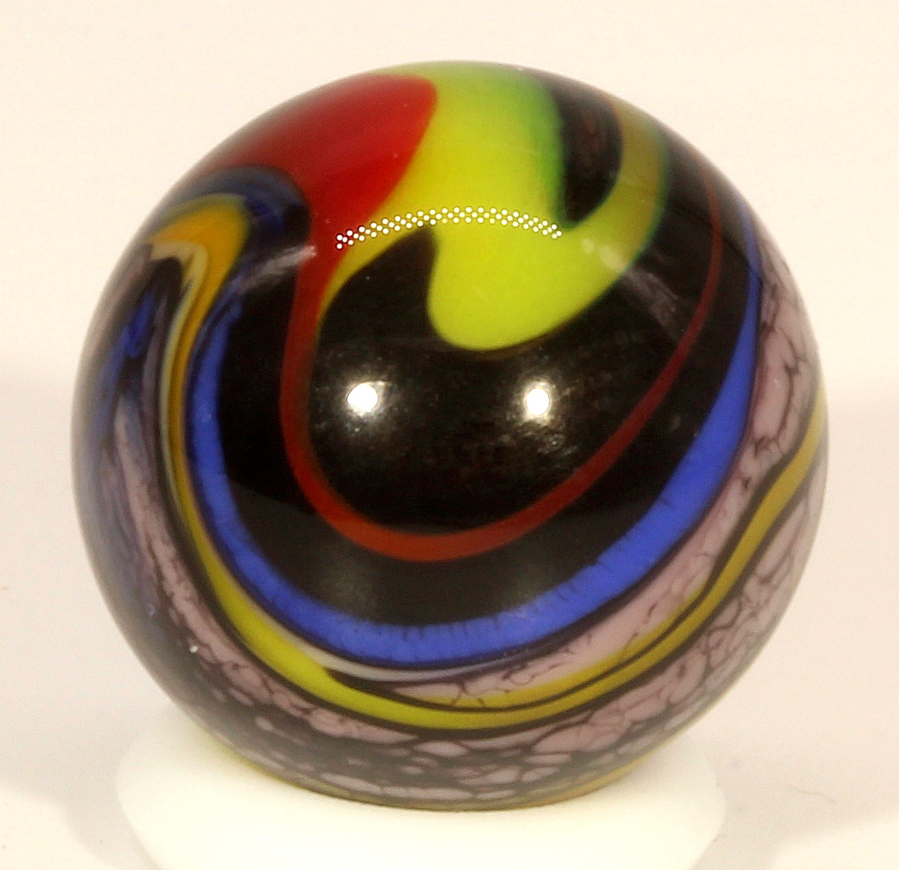 Steve Willis 2014 Handmade Lampwork Art Glass Marble 19/32″