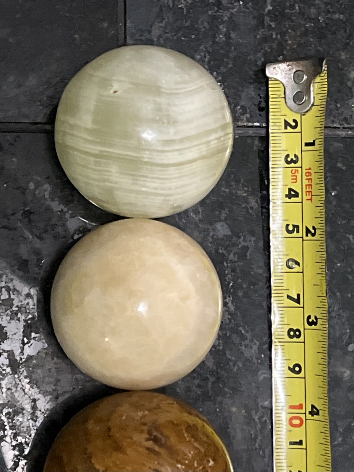 5 VINTAGE LARGE Granite / MARBLE Polished SPHERES