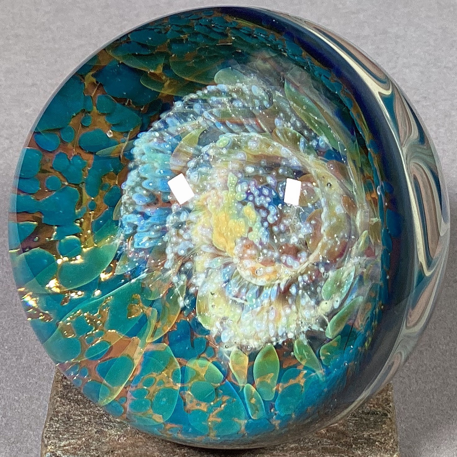 Vortex Marble Handmade by Bill Grout 2.16″ Spare Galaxy 062126 Boro Glass