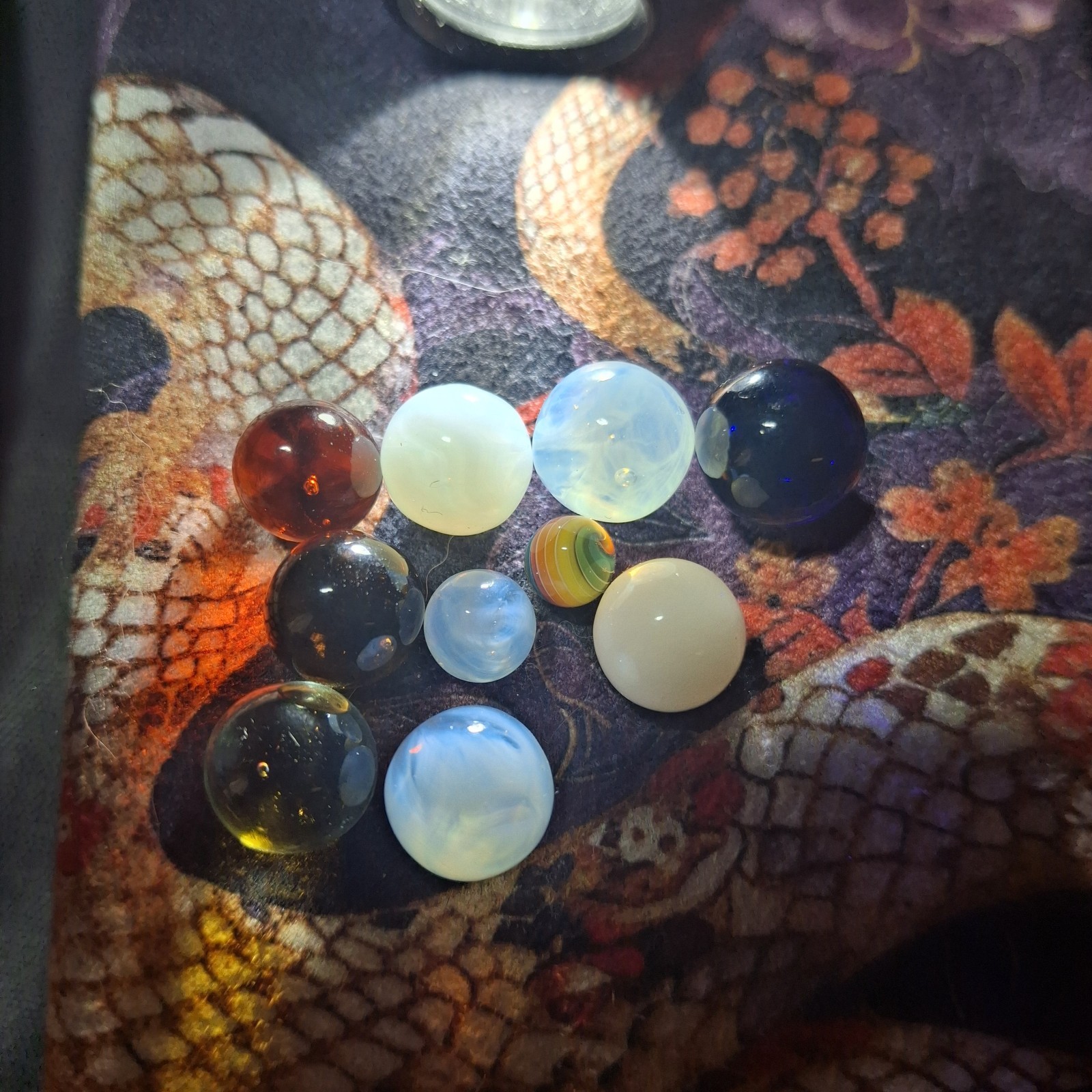 10 Peewee Mibs, Tiny Marbles, Slag, Rainbow, Cleary Awesome!