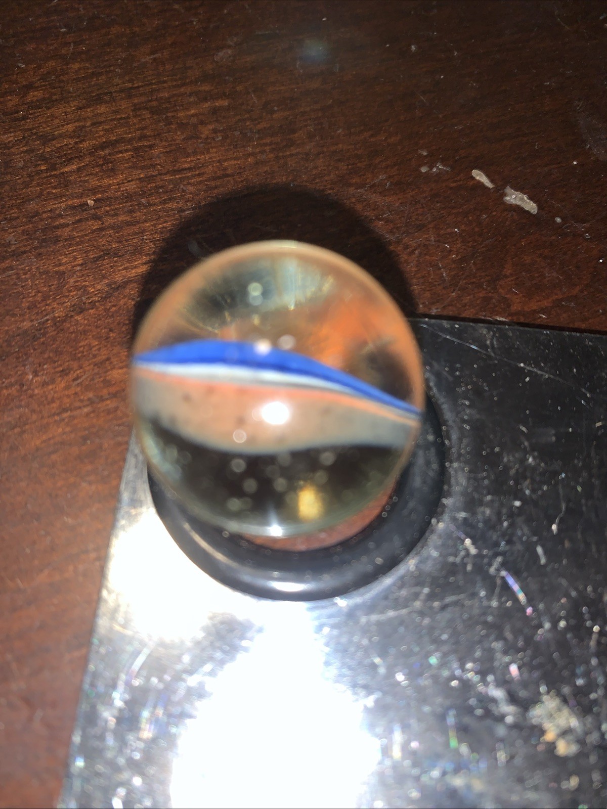 USA Red White Blue Glass Marble 16mm Catseye