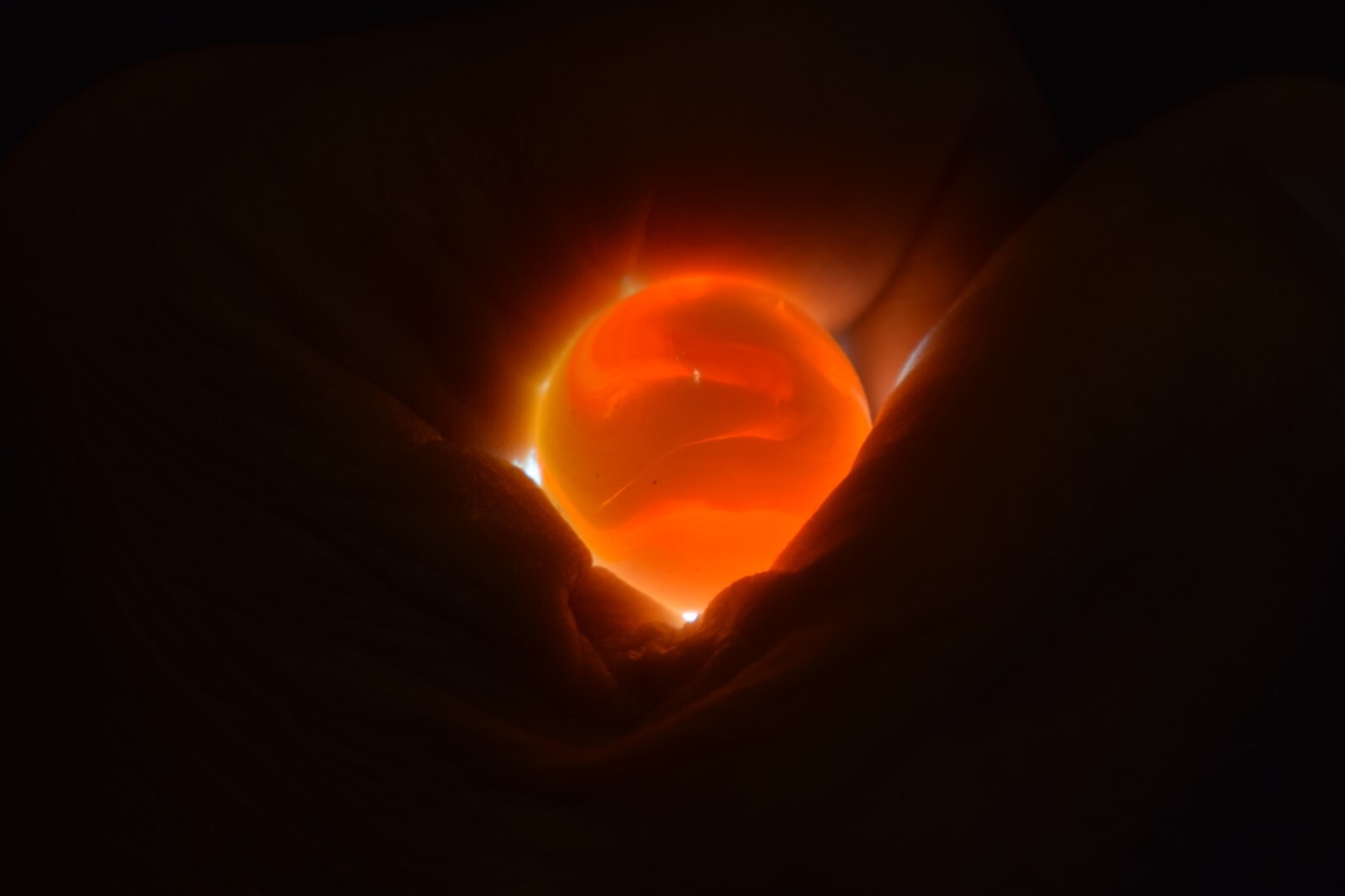 Vintage Alley Translucent🧡Orange Swirl Marble Shooter Size .750″=3/4 MINT