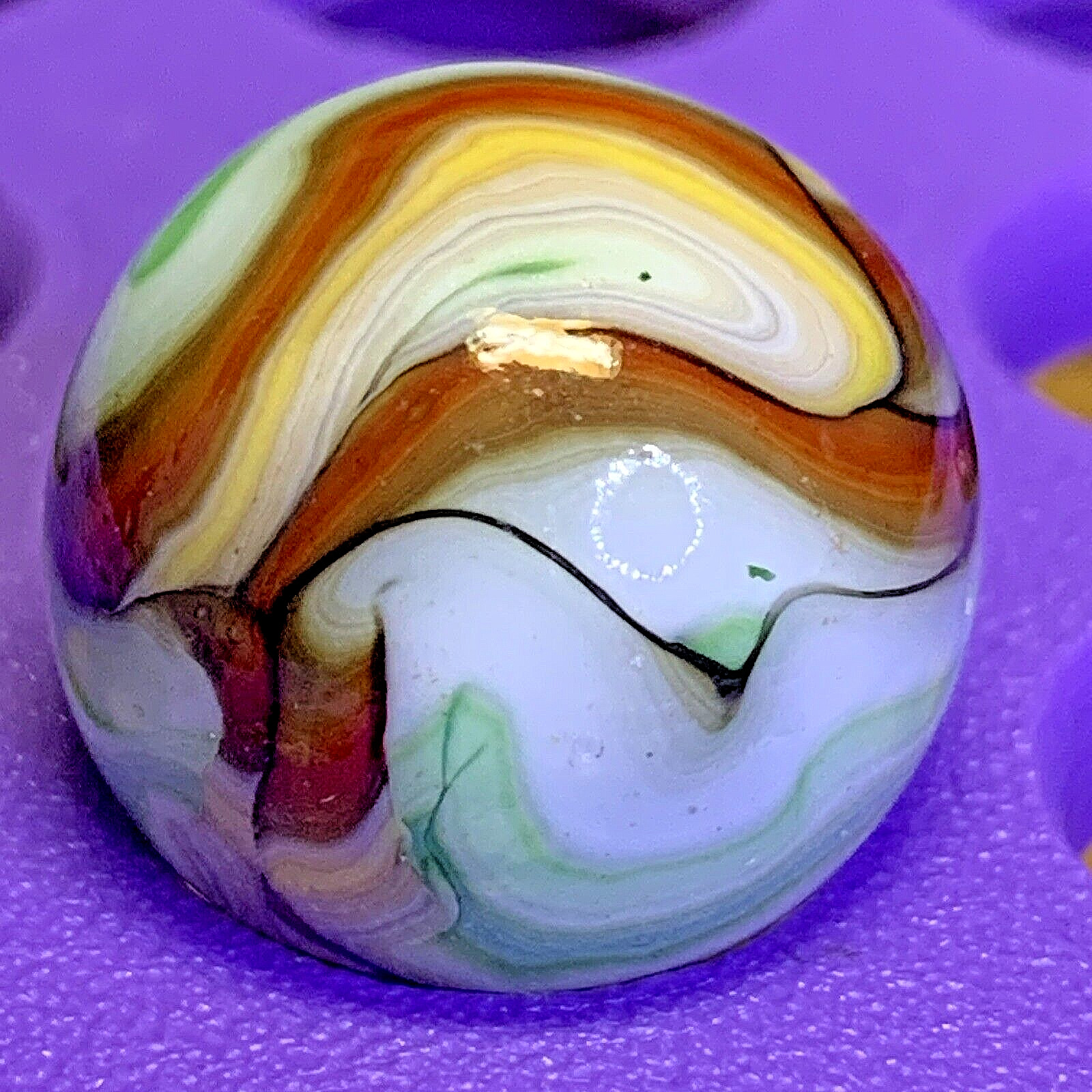 DAS/JABO/WV RAMS HEAD SICK FLAMES ! PSYCHEDELIC SWIRLS SEAMED SHOOTER .77″ 9B/81