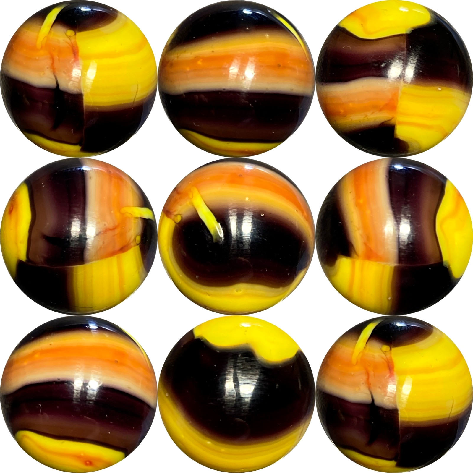(one) MINT 5/8″ MARBLE KING “HYBRID” RAINBOW MARBLE, nice pattern.