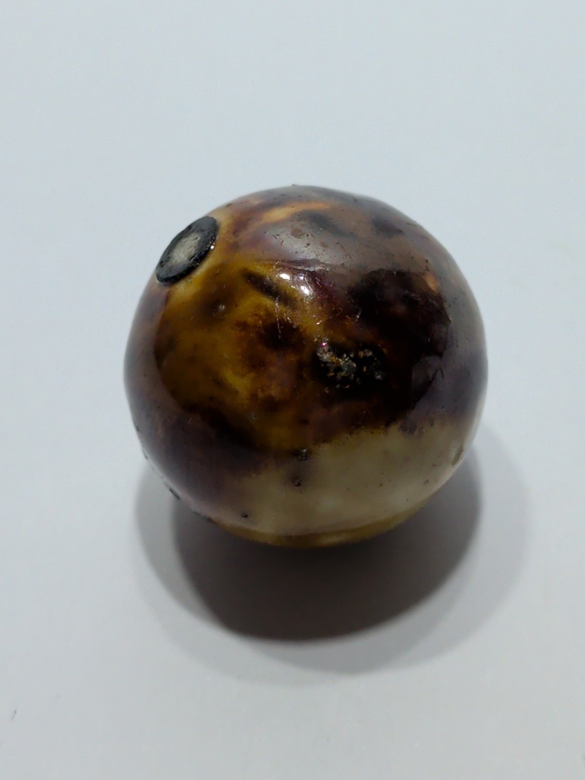 ✨ANTIQUE✨ German Bennington Hard Clay Marble Shooter Size 1″ Brown Primitive