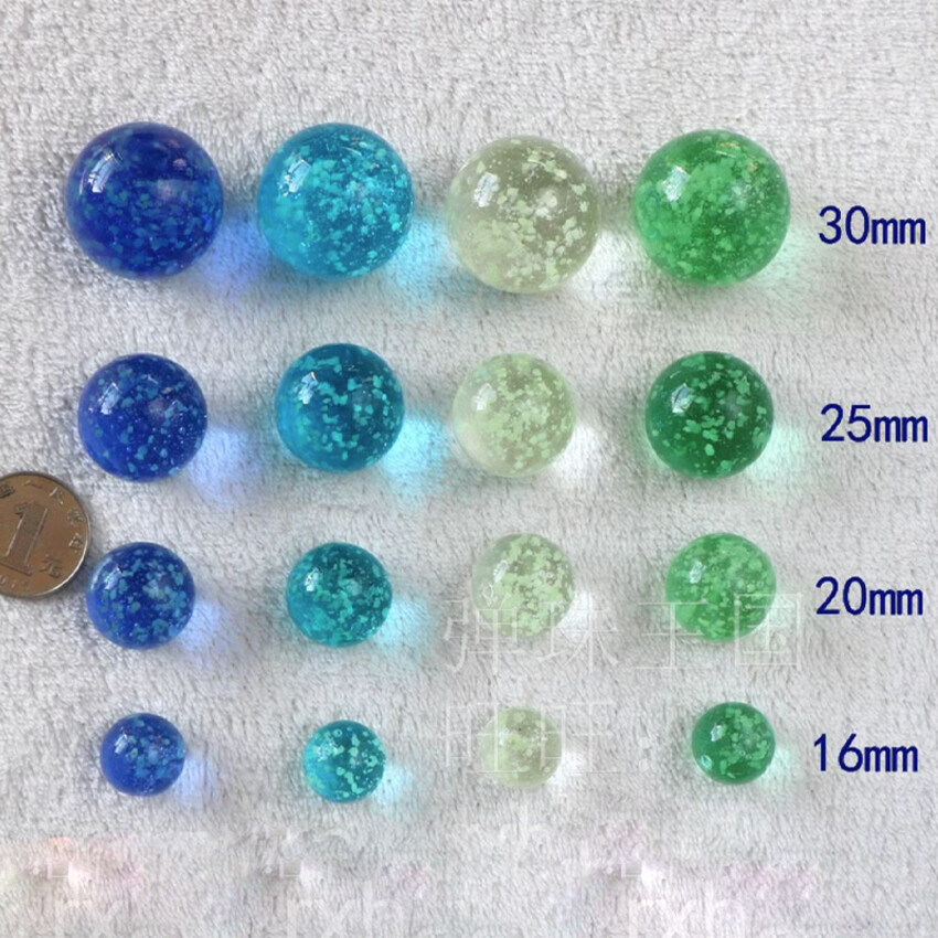 16/20/22/25/30mm Glow-in-the-Dark Balls Glass Ball Marbles Craft Decoration Ball