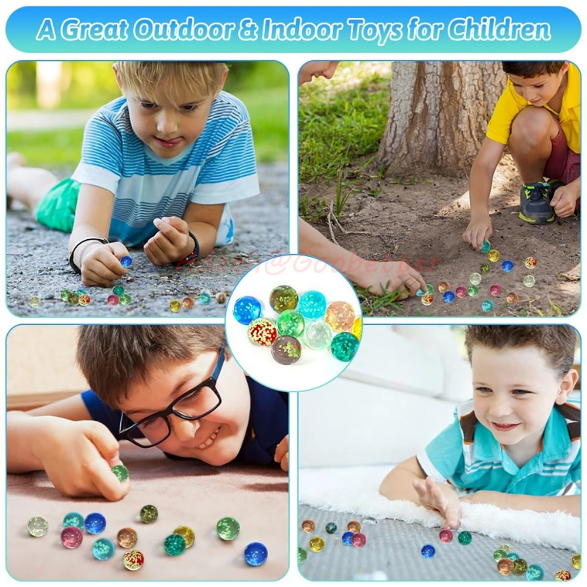 16-30mm Luminous Glass Balls Glow In The Dark Marbles DIY Toys Ornaments Decor
