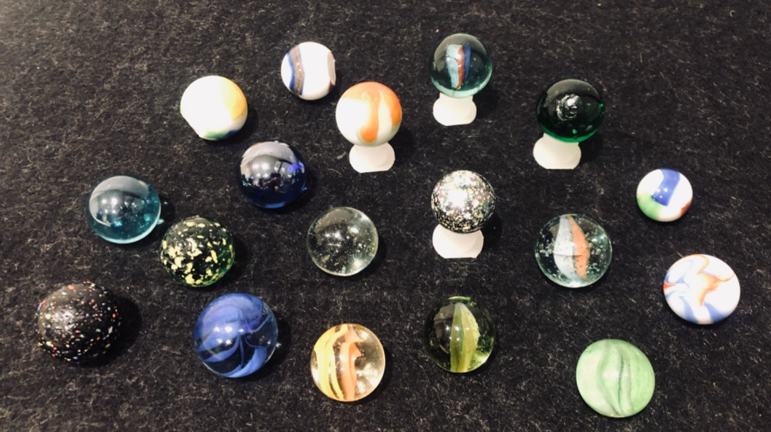 🔥Estate Vintage Marbles 1in = .75 in Agate Mica Shooters Etc. Lot🔥
