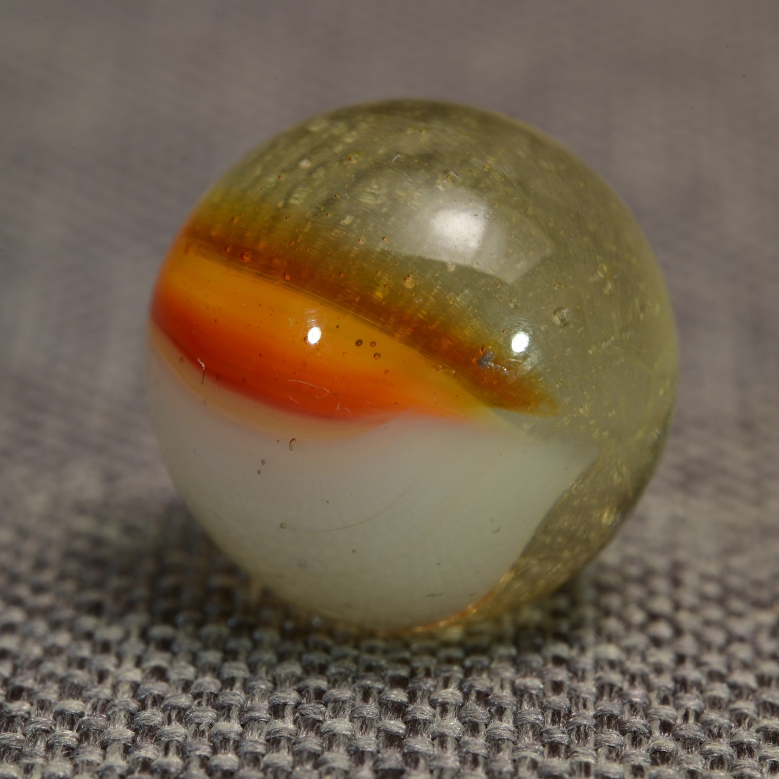 Master Sunburst Marble Vintage American 1930-1971 Orange & Cream Flash 19/32”