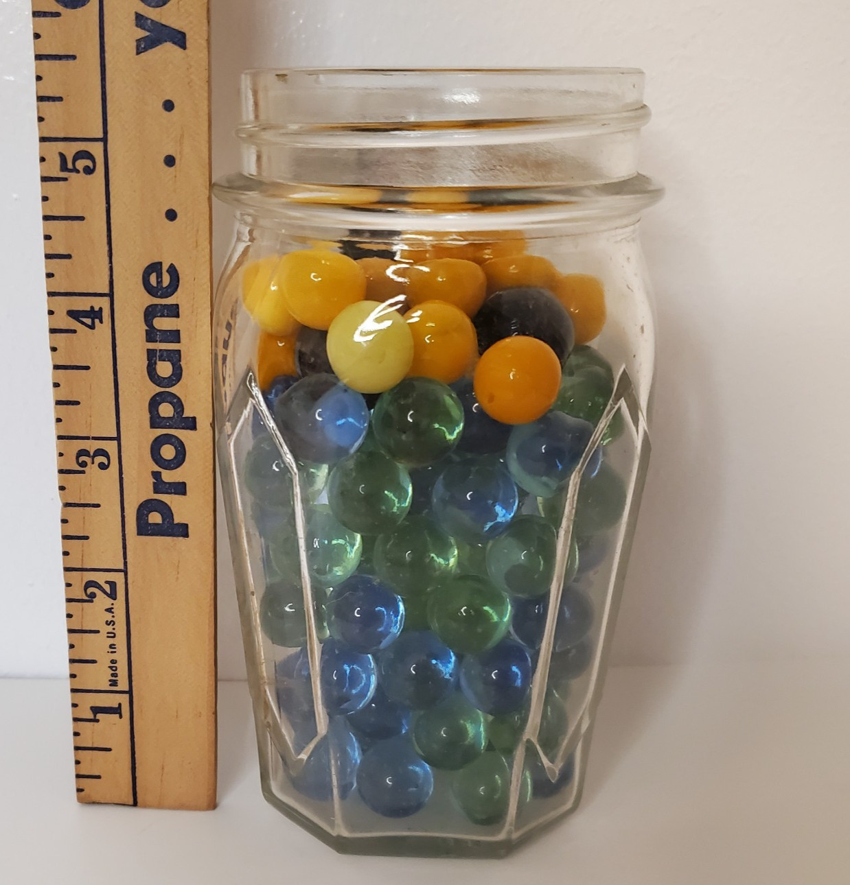 Vintage Glass Marble Lot Cadmium UV Reactive Orange & Green Mixed Colors No Jar