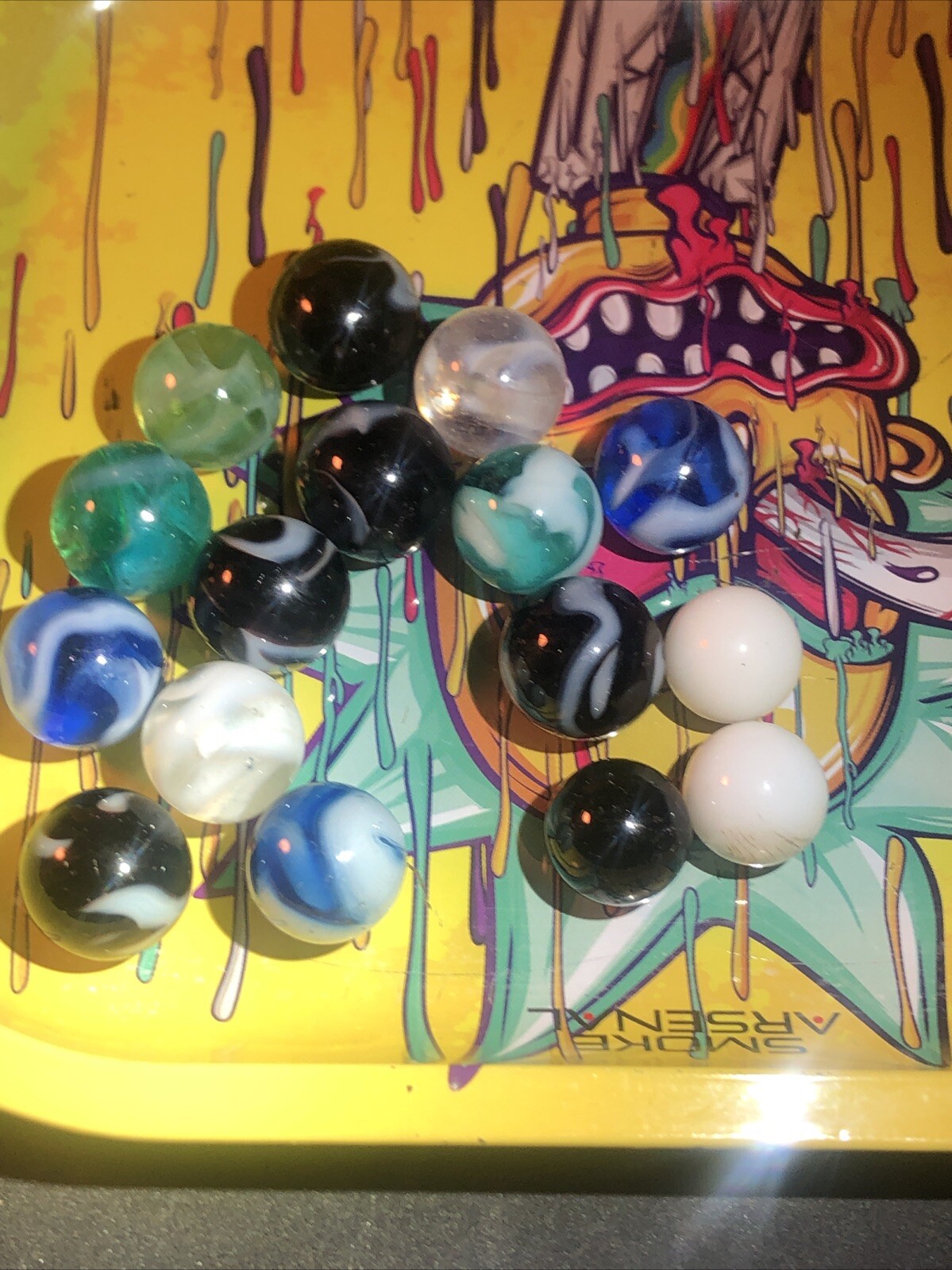 AUTHENTIC Vintage Marbles LOT of 16- 1930-1950s ~ Akro, Master, MFC, Misc